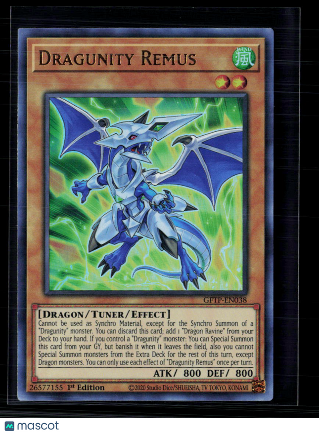 Yu-Gi-Oh! Dragunity Remus Ghosts From the Past Ultra Rare GFTP-EN038 1st Edition