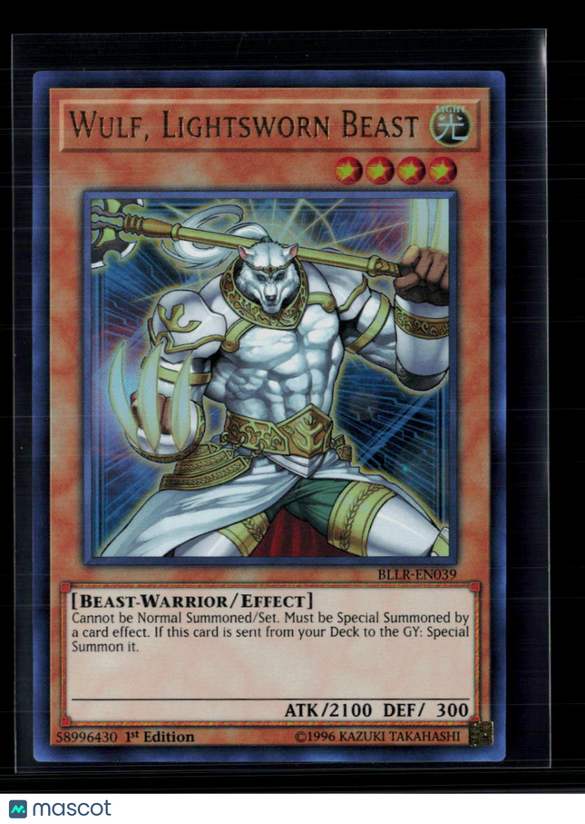 Yu-Gi-Oh! Wulf, Lightsworn Beast Battles of Legend UR BLLR-EN039 1st Edition
