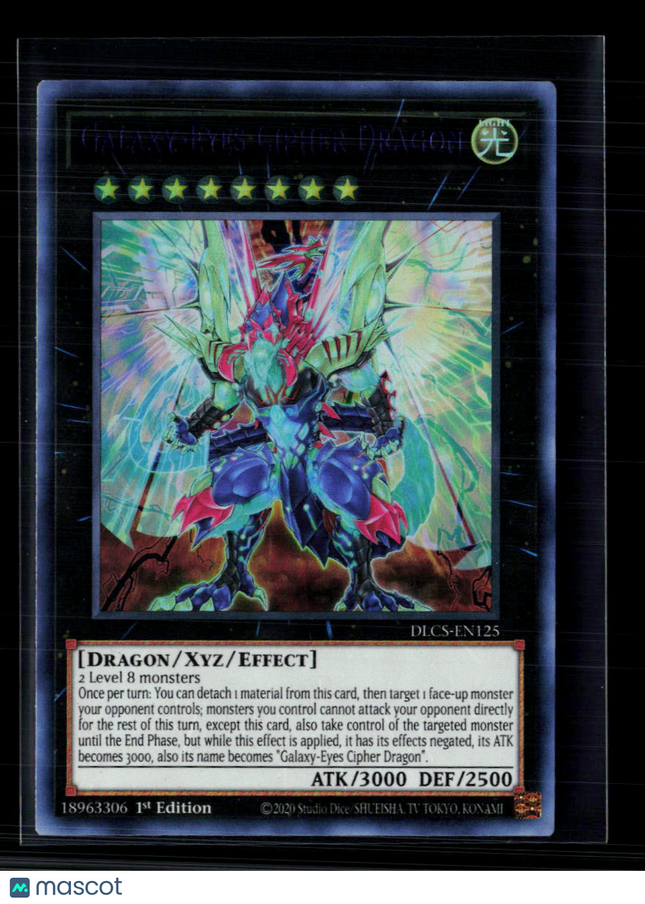Yu-Gi-Oh! Galaxy-Eyes Cipher Dragon Purple Dragons of Legend UR DLCS-EN125 1st