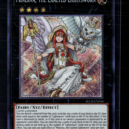Yu-Gi-Oh! Minerva, the Exalted Lightsworn Battles of Legend SR BLLR-EN044 1st Ed