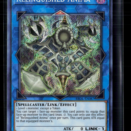 Yu-Gi-Oh! Relinquished Anima Brothers of Legend SR BROL-EN087 1st Edition