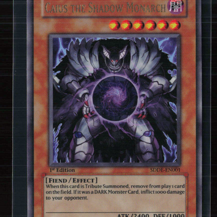 Yu-Gi-Oh! Caius the Shadow Monarch SD The Dark Emperor UR SDDE-EN001 1st Edition