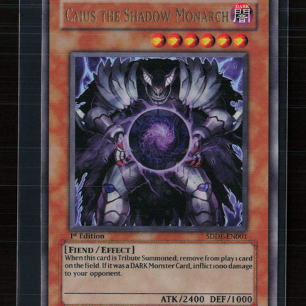 Yu-Gi-Oh! Caius the Shadow Monarch SD The Dark Emperor UR SDDE-EN001 1st Edition