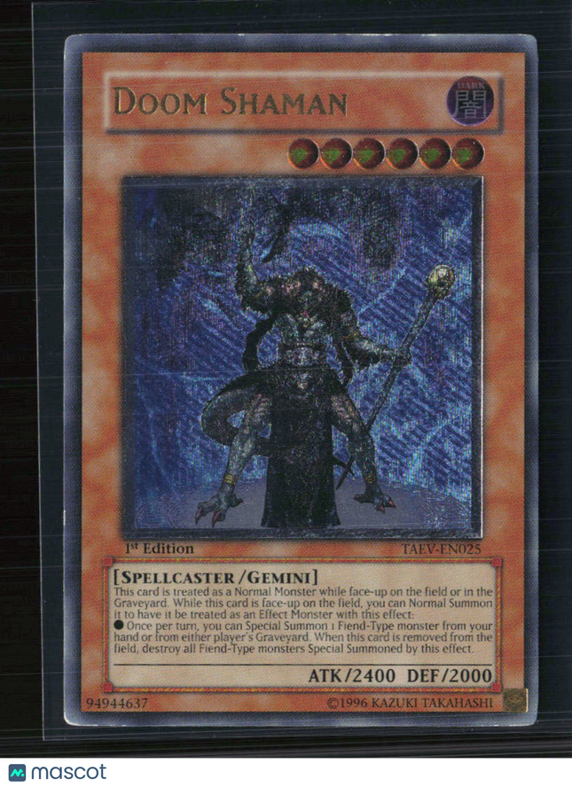 Yu-Gi-Oh! Doom Shaman Tactical Evolution Ultimate Rare • TAEV-EN025 1st Edition