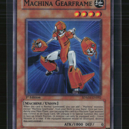 Yu-Gi-Oh! Machina Gearframe SD Machina Mayhem SR SDMM-EN002 1st Edition