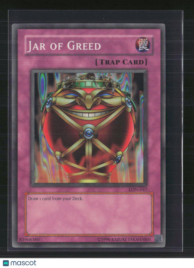 Yu-Gi-Oh! Jar of Greed Labyrinth of Nightmare Super Rare • LON-047 Unlimited