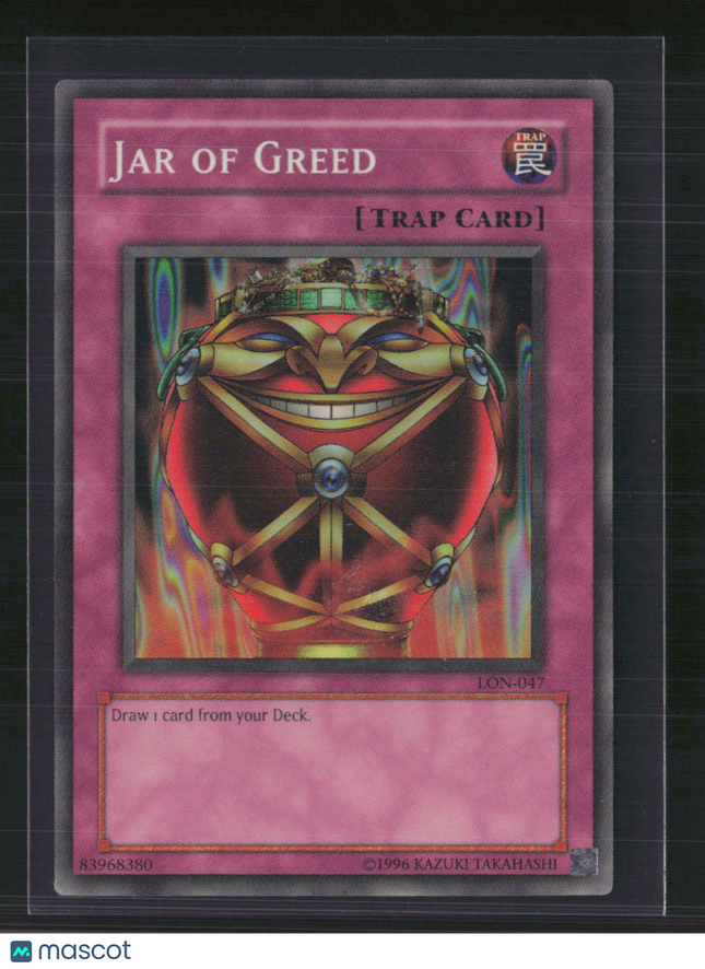 Yu-Gi-Oh! Jar of Greed Labyrinth of Nightmare Super Rare • LON-047 Unlimited