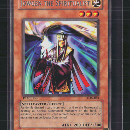 Yu-Gi-Oh! Jowgen the Spiritualist Labyrinth of Nightmare LON-061 1st Edition