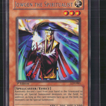 Yu-Gi-Oh! Jowgen the Spiritualist Labyrinth of Nightmare LON-061 1st Edition