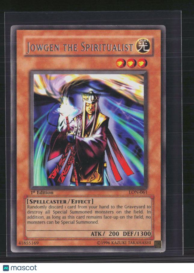 Yu-Gi-Oh! Jowgen the Spiritualist Labyrinth of Nightmare LON-061 1st Edition