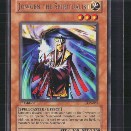Yu-Gi-Oh! Jowgen the Spiritualist Labyrinth of Nightmare LON-061 1st Edition