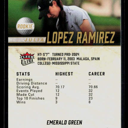 2026 Fleer Ultra Golf Emerald Green Julia Lopez Ramirez #62 45/49
