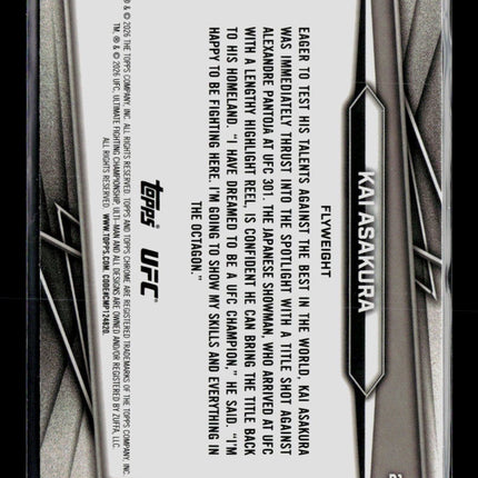 2026 Topps Chrome UFC Kai Asakura #26 Blue Shimmer Refractor 108/150