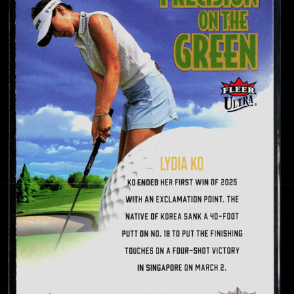 2026 Fleer Ultra Golf Precision on the Green Lydia Ko #PG-8