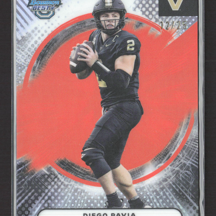 2025 Topps Bowman Best University Diego Pavia #98 Orange /25