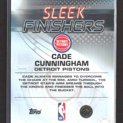 2025 Topps Chrome Sleek Finishers Cade Cunningham #SF-14 Green 78/99