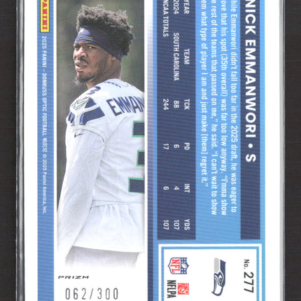 2025 Panini Donruss Optic Prizm Nick Emmanwori #277 062/300
