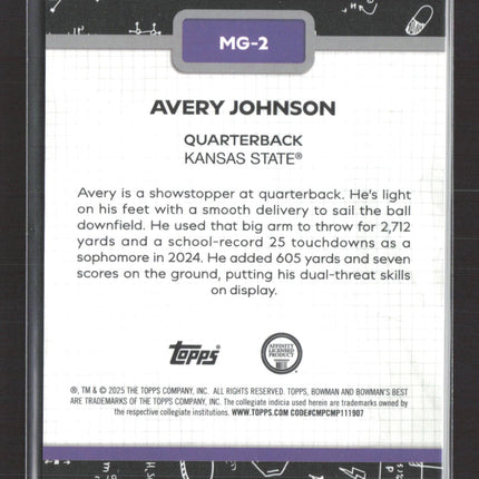 2025 Topps Making the Grade Avery Johnson #MG-2 Gold /50