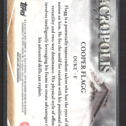 2025 Bowman Chrome University Acropolis Cooper Flagg #A-1