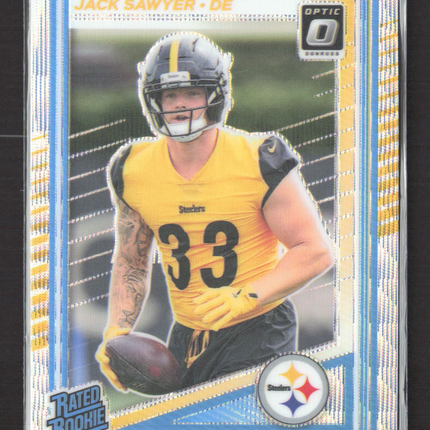 2025 Panini Donruss Optic Football Prizm Jack Sawyer #220 086/300 Wave