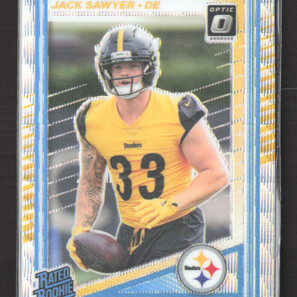 2025 Panini Donruss Optic Prizm Jack Sawyer #220 017/300 Wave