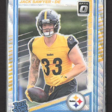 2025 Panini Donruss Optic Football Jack Sawyer #220 Prizm 029/300 Wave