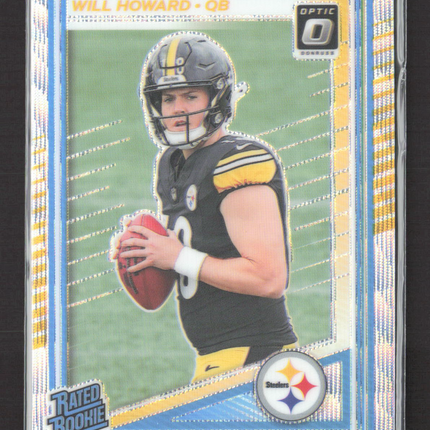 2025 Panini Donruss Optic Football Will Howard #233 Prizm 053/300 Wave