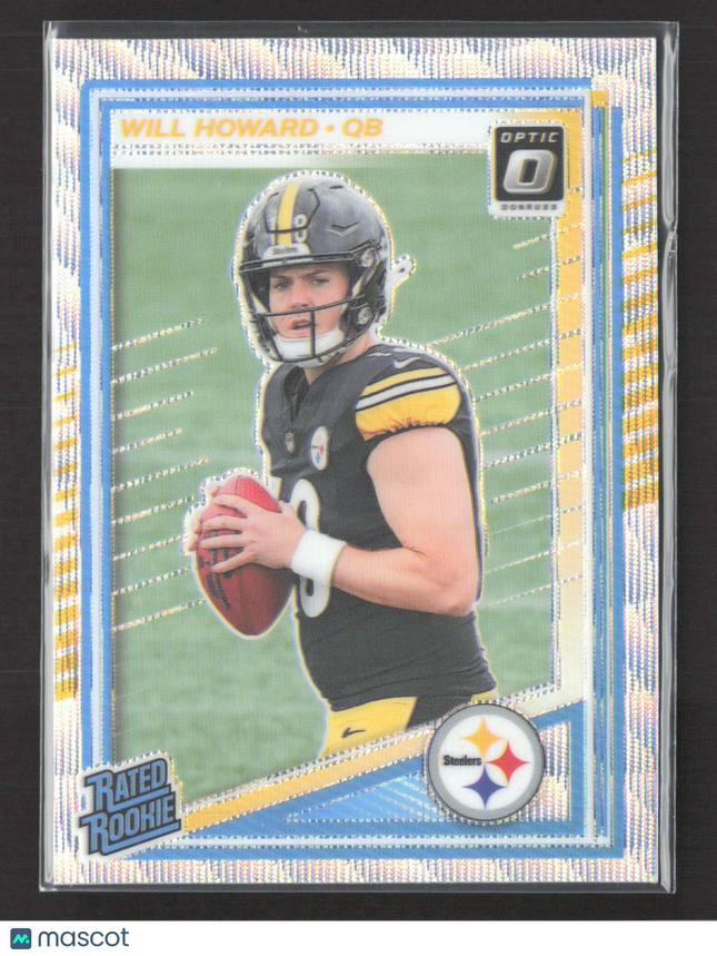 2025 Panini Donruss Optic Football Will Howard #233 Prizm 053/300 Wave