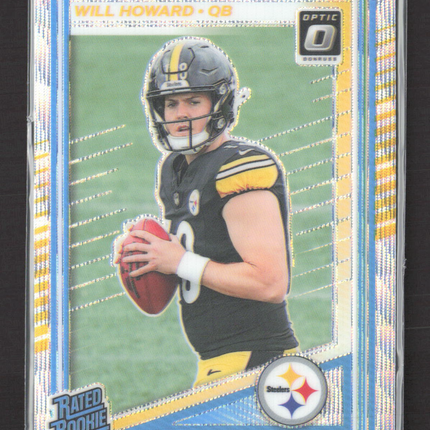 2025 Panini Donruss Optic Prizm Will Howard #233 116/300 Wave