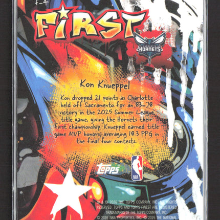 2026 Topps Finest First Kon Knueppel #F-4 Refractor RC
