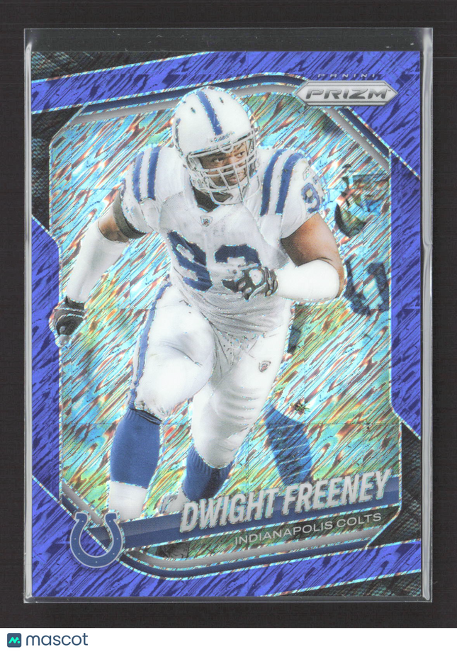 2025 Panini Prizm Dwight Freeney #120 Blue Shimmer 28/35