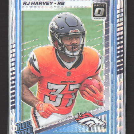 2025 Panini Donruss Optic Prizm RJ Harvey #208 196/300 Wave