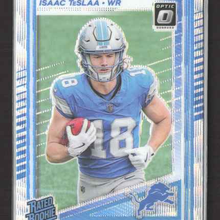 2025 Panini Donruss Optic Prizm Isaac TeSlaa #219 179/300 Wave
