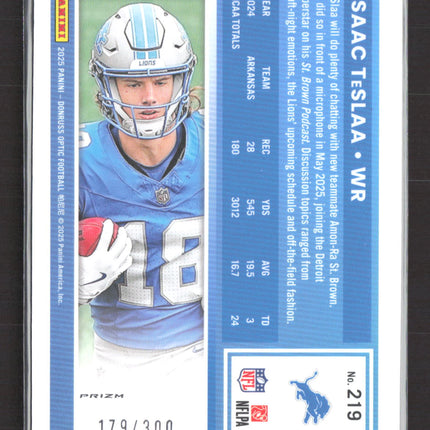 2025 Panini Donruss Optic Prizm Isaac TeSlaa #219 179/300 Wave