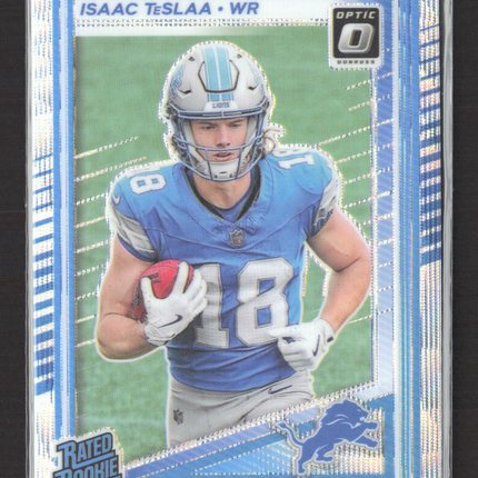2025 Panini Donruss Optic Isaac TeSlaa #219 Prizm 021/300 Wave