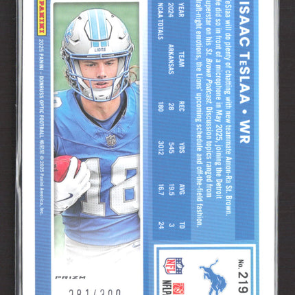2025 Panini Donruss Optic Isaac TeSlaa #219 Prizm 281/300 Wave