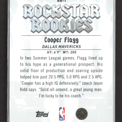 2025 Bowman Chrome Rockstar Rookies Cooper Flagg #RR-1 RC