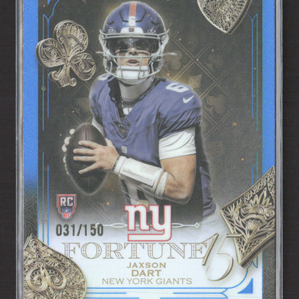 2025 Topps Chrome Fortune 15 Jaxson Dart #F15-23 Blue 031/150 RC