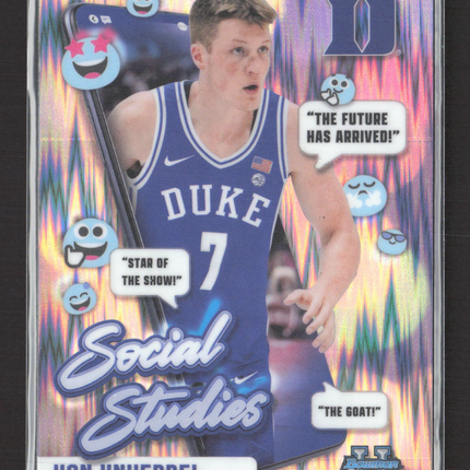 2025 Bowman Chrome University Social Studies Kon Knueppel #SS-9 Stealth