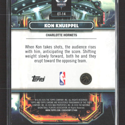 2026 Topps Chrome Basketball Extraterrestrial Kon Knueppel #ET-14 RC