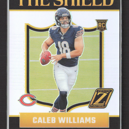 2024 Panini Zenith Football Prizm The Shield Caleb Williams #1 RC Holo