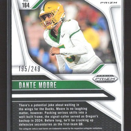 2025 Panini Prizm Draft Picks Dante Moore #164 Blue 195/249