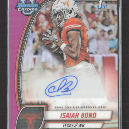 2024 Bowman Chrome University Isaiah Bond #PA-IBO Pink 083/150 1st Bowman Auto