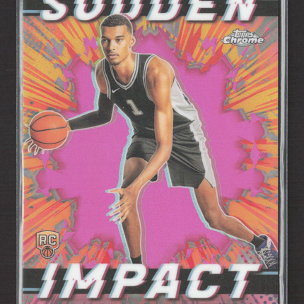 2023 Topps Chrome Sudden Impact Victor Wembanyama #SI-1 RC Pink Refractor