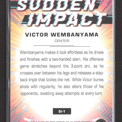 2023 Topps Chrome Sudden Impact Victor Wembanyama #SI-1 RC Pink Refractor