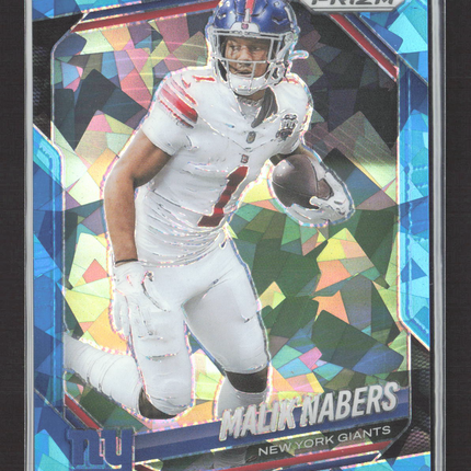 2025 Panini Prizm Malik Nabers #206 Blue Ice /99
