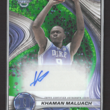 2025 Bowman University Best Khaman Maluach #B24-KM Green Refractor Auto /99