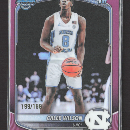 2025 Bowman Chrome University Caleb Wilson #BCP-83 Purple Refractor 199/199