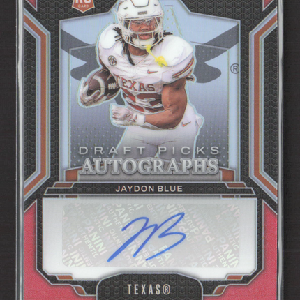 2025 Panini Prizm Draft Picks Jaydon Blue #DPA-JBE Red 120/399 RC Auto