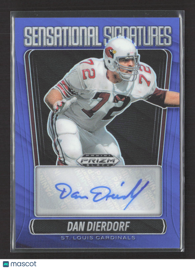 2026 Panini Prizm Black Dan Dierdorf #SS-DDF Blue 02/49 Auto